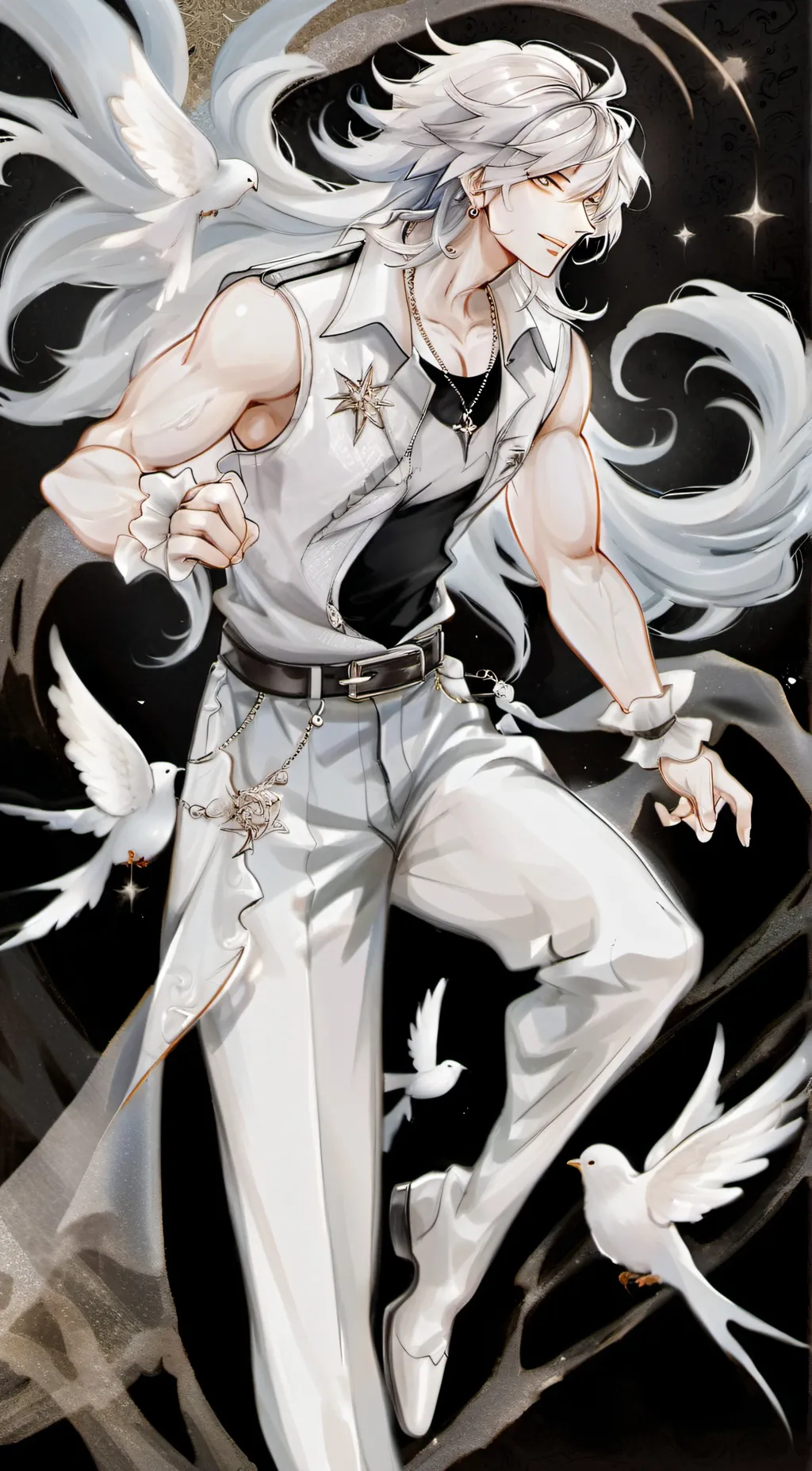 ai character: 🐚𝖑𝖊𝖔..🐚 background