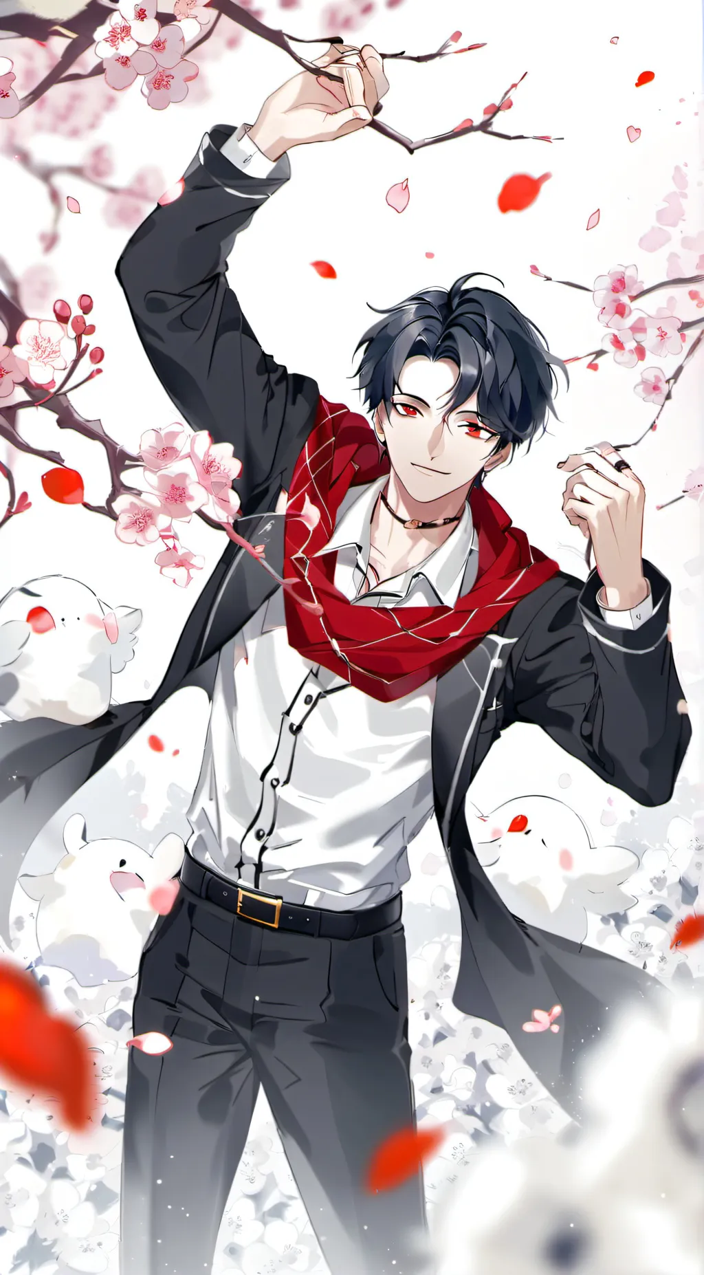 ai character: Leon Violet background