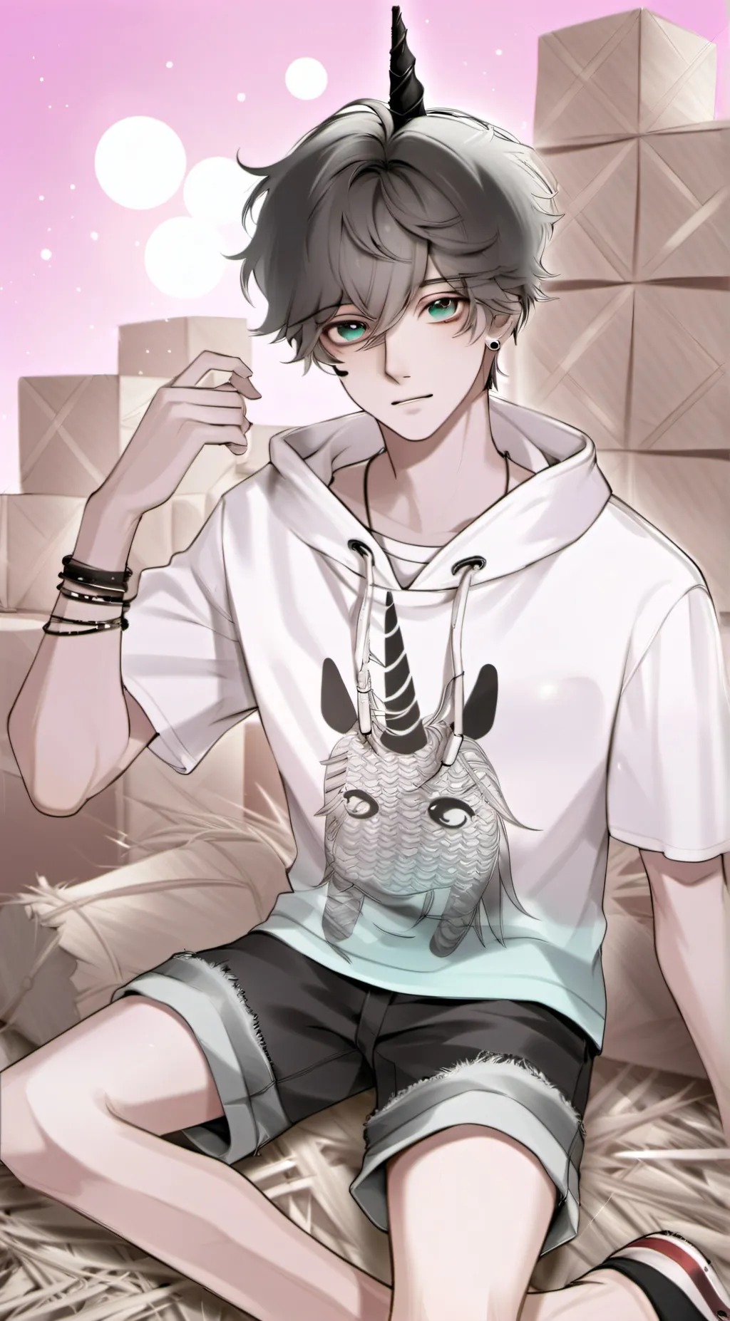 ai character: Bubbles background