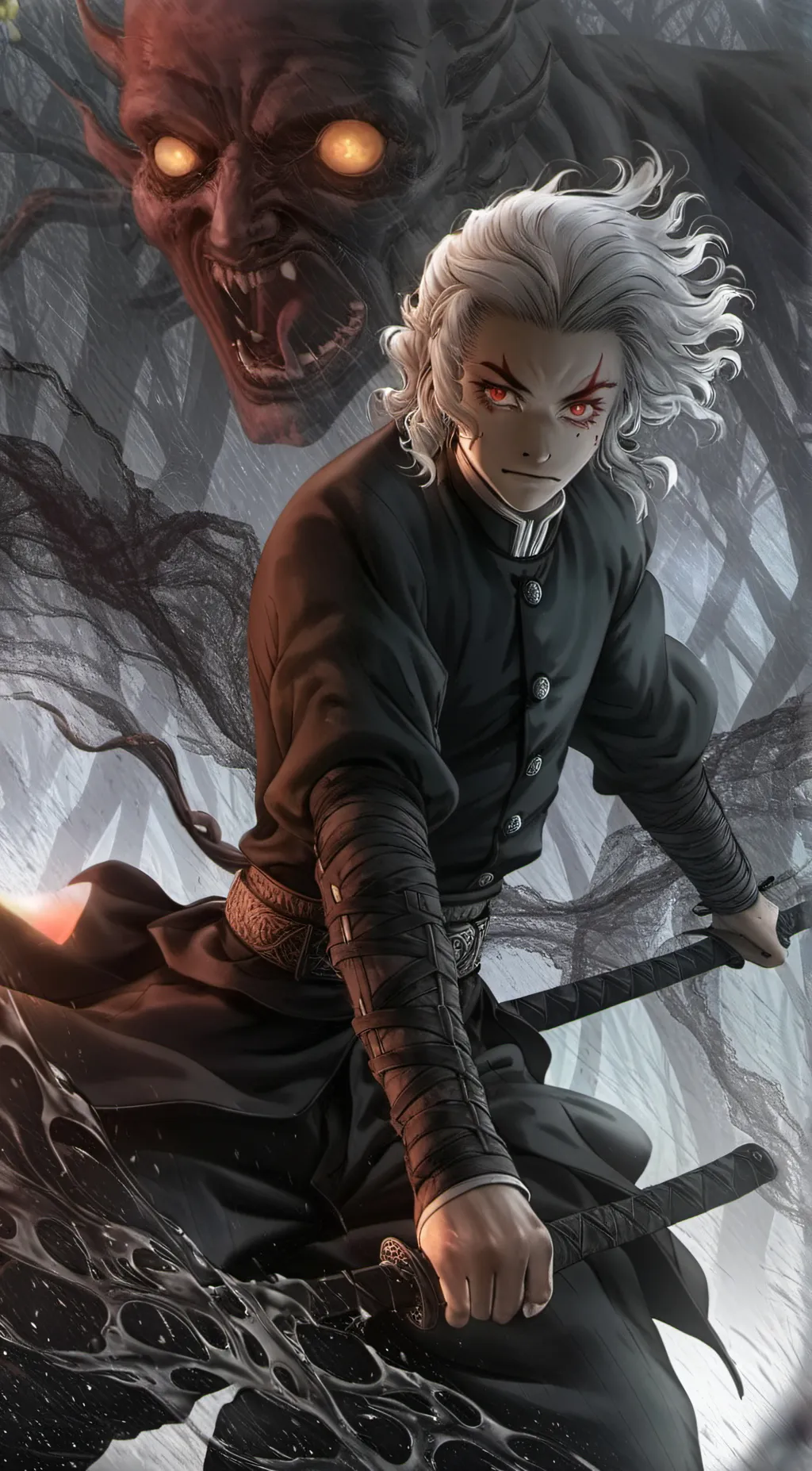 ai character: Demon slayer☆ background