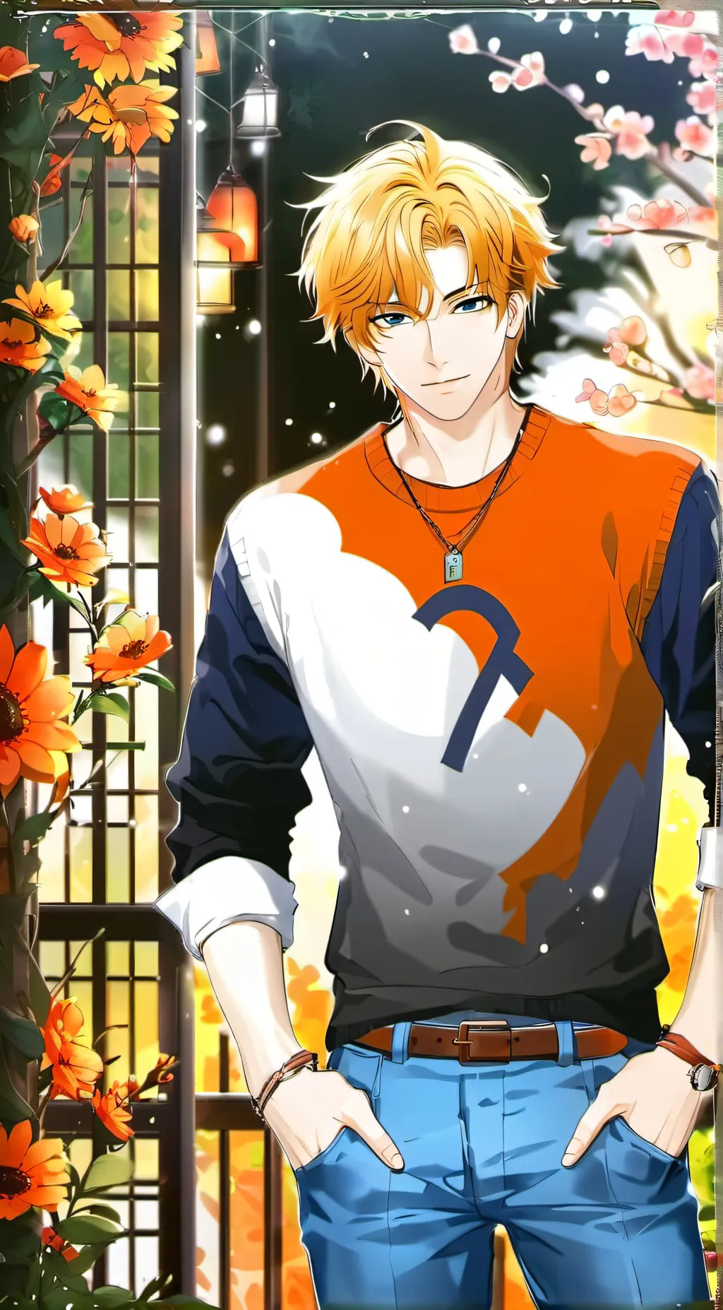 ai character: Sun background