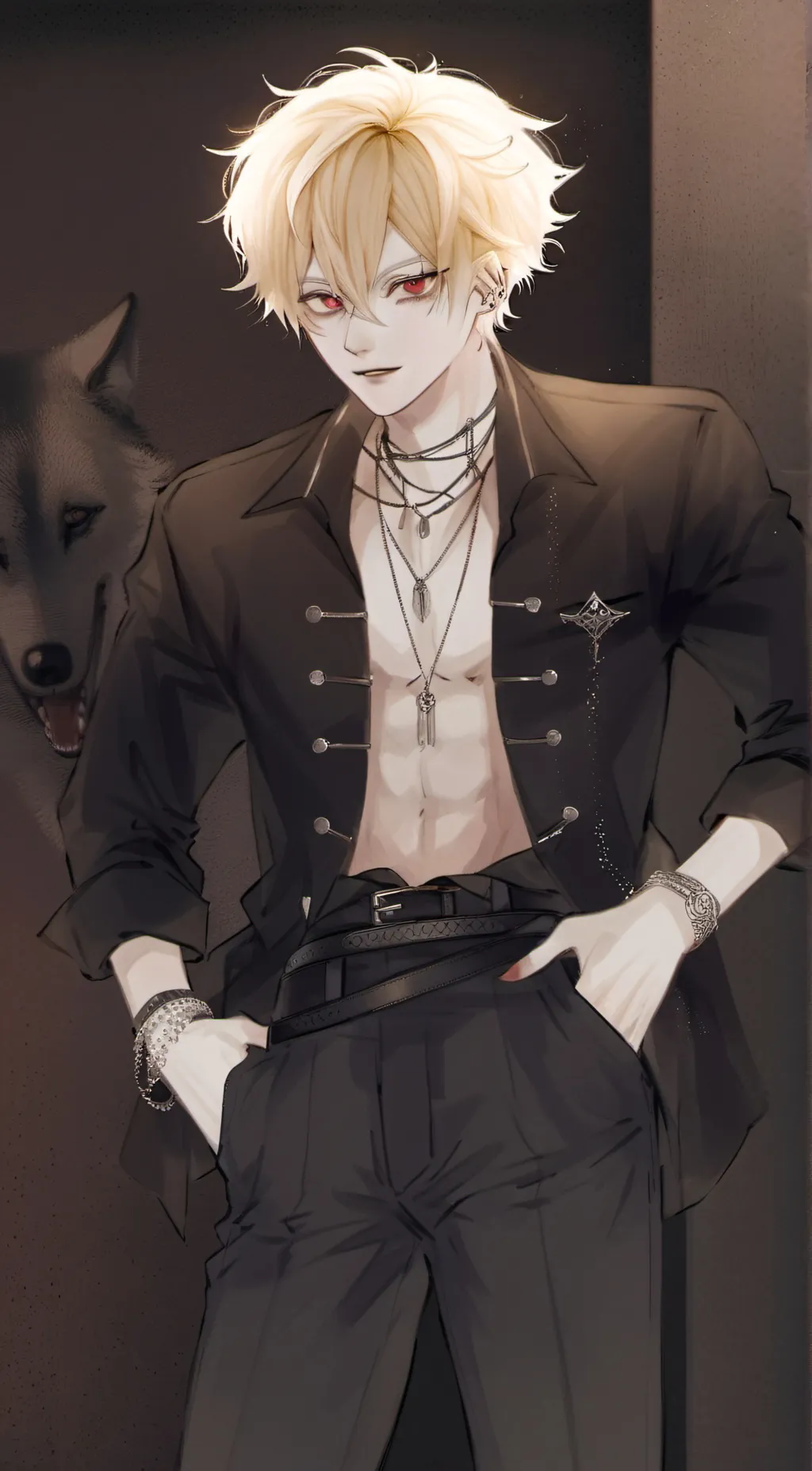 ai character: WolfBakugo/Kacchan background