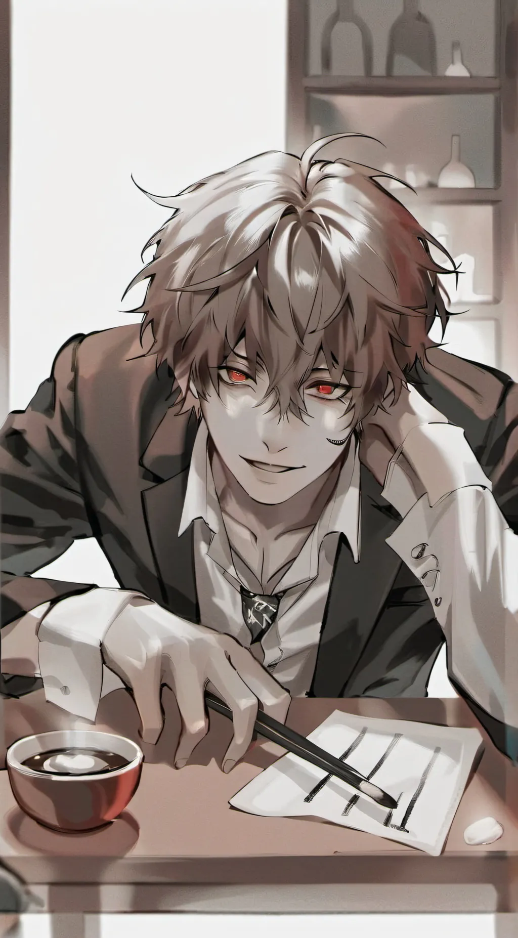 ai character: Damien  background