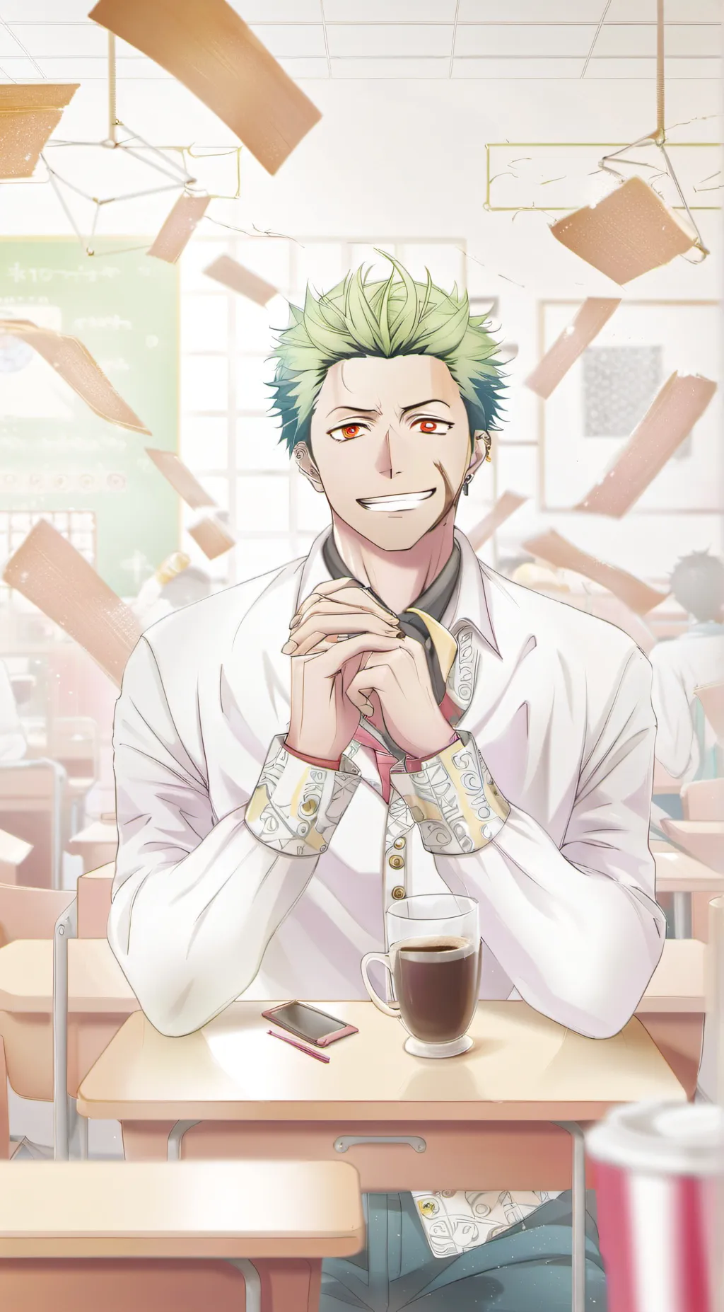 ai character: Zoro background