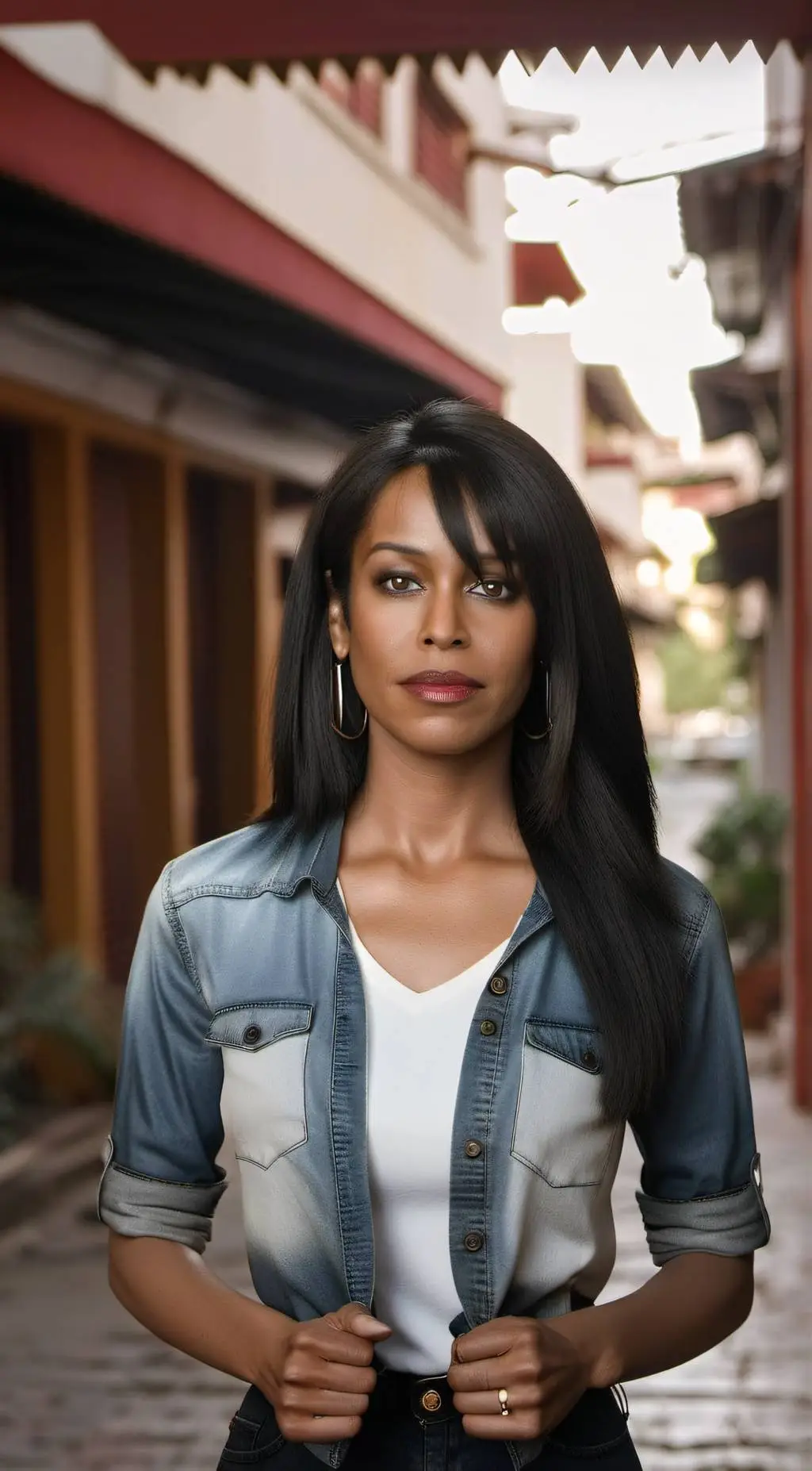 ai character: Aly Thompson background