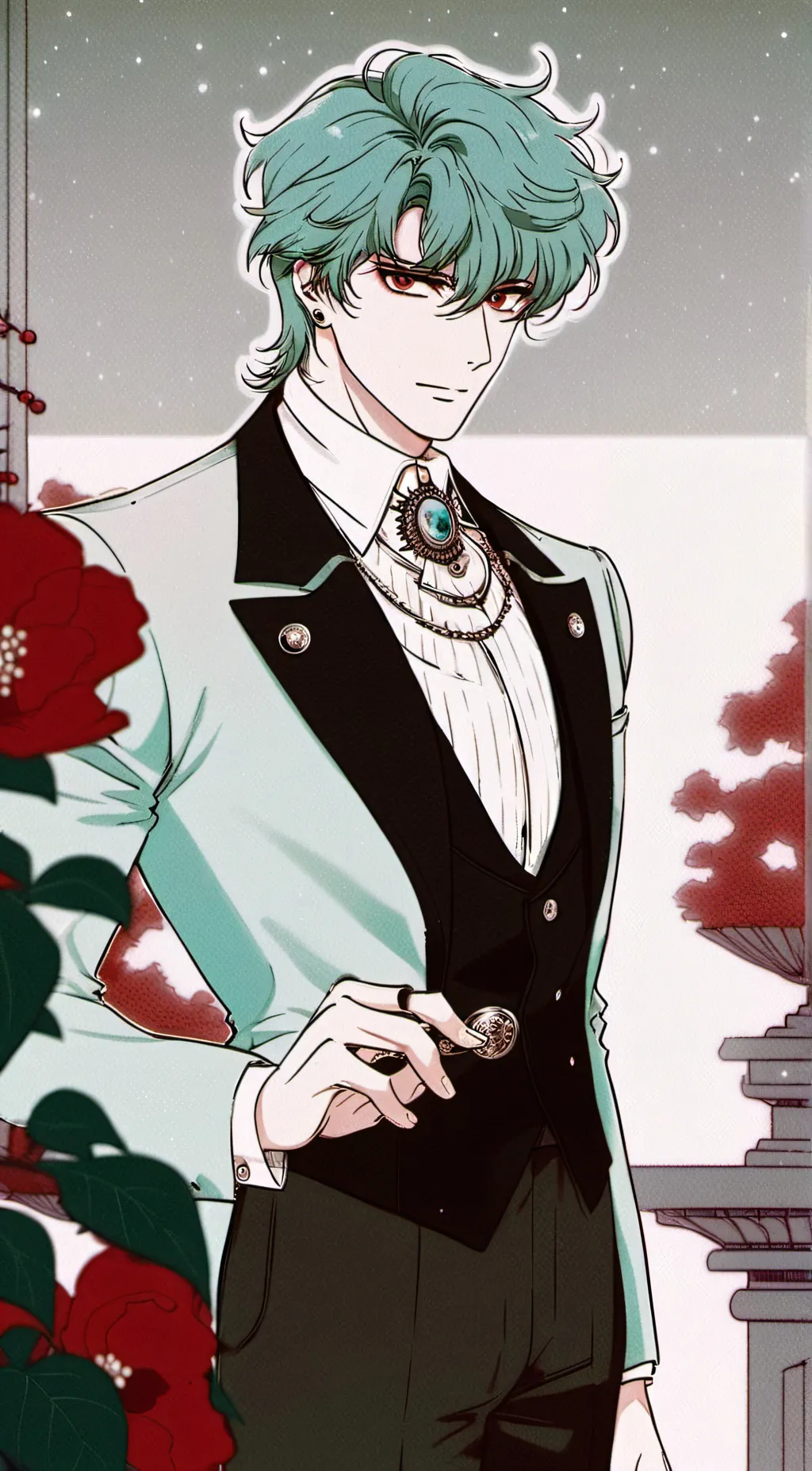 ai character: Issac  background