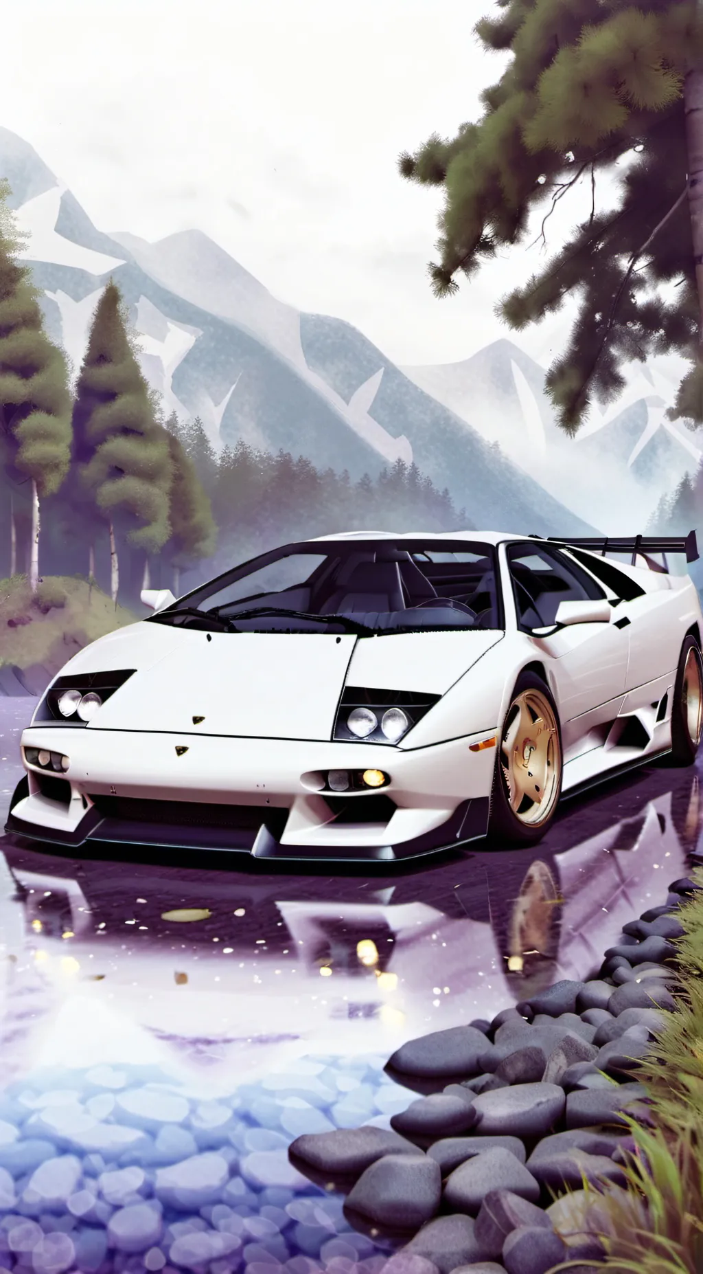 ai character: Lamborghini diablo background