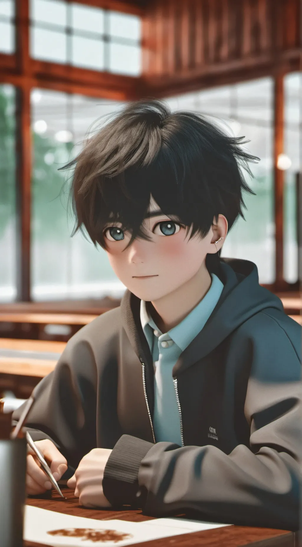 ai character: Alexandre  background