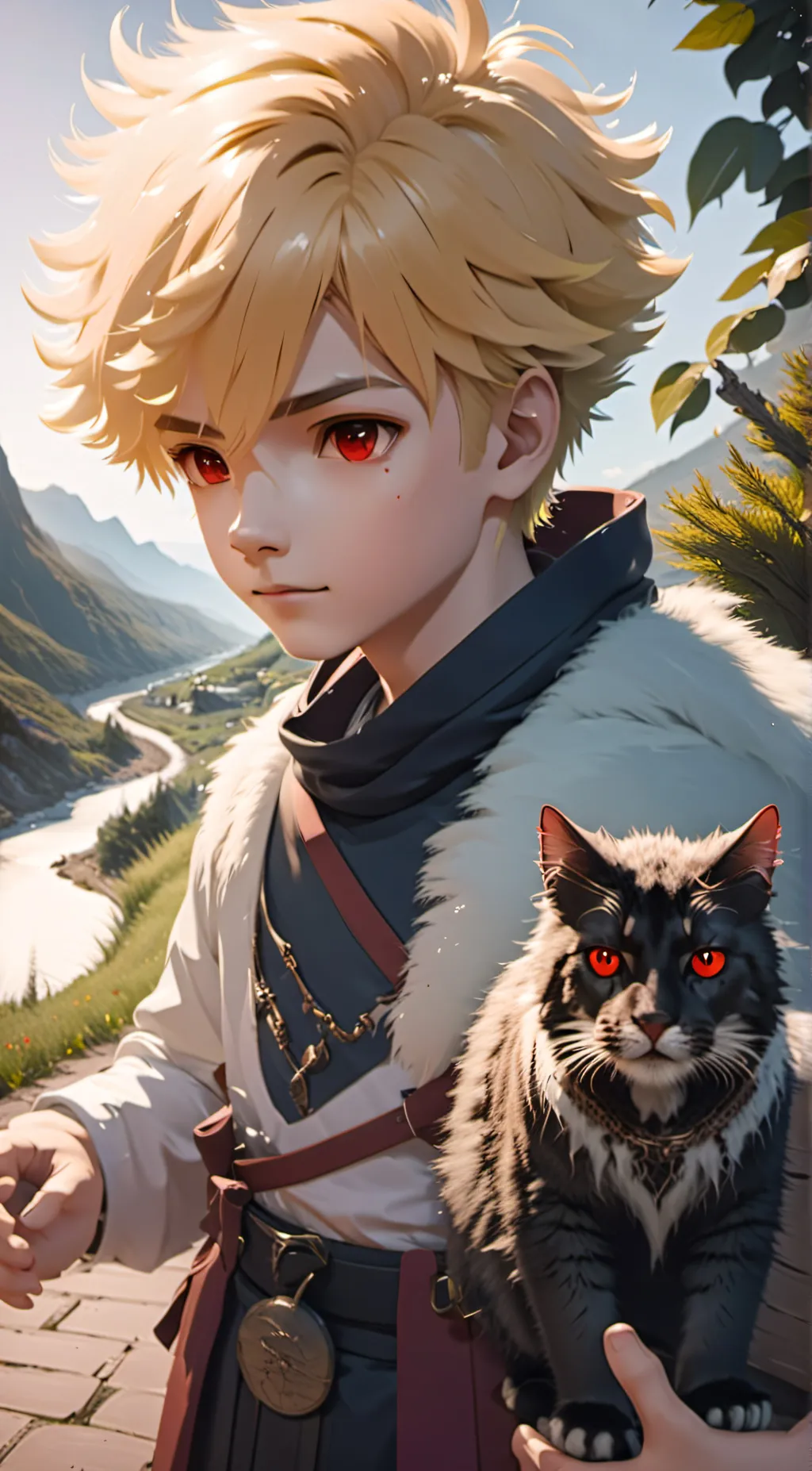 ai character: *cat bakugo* background