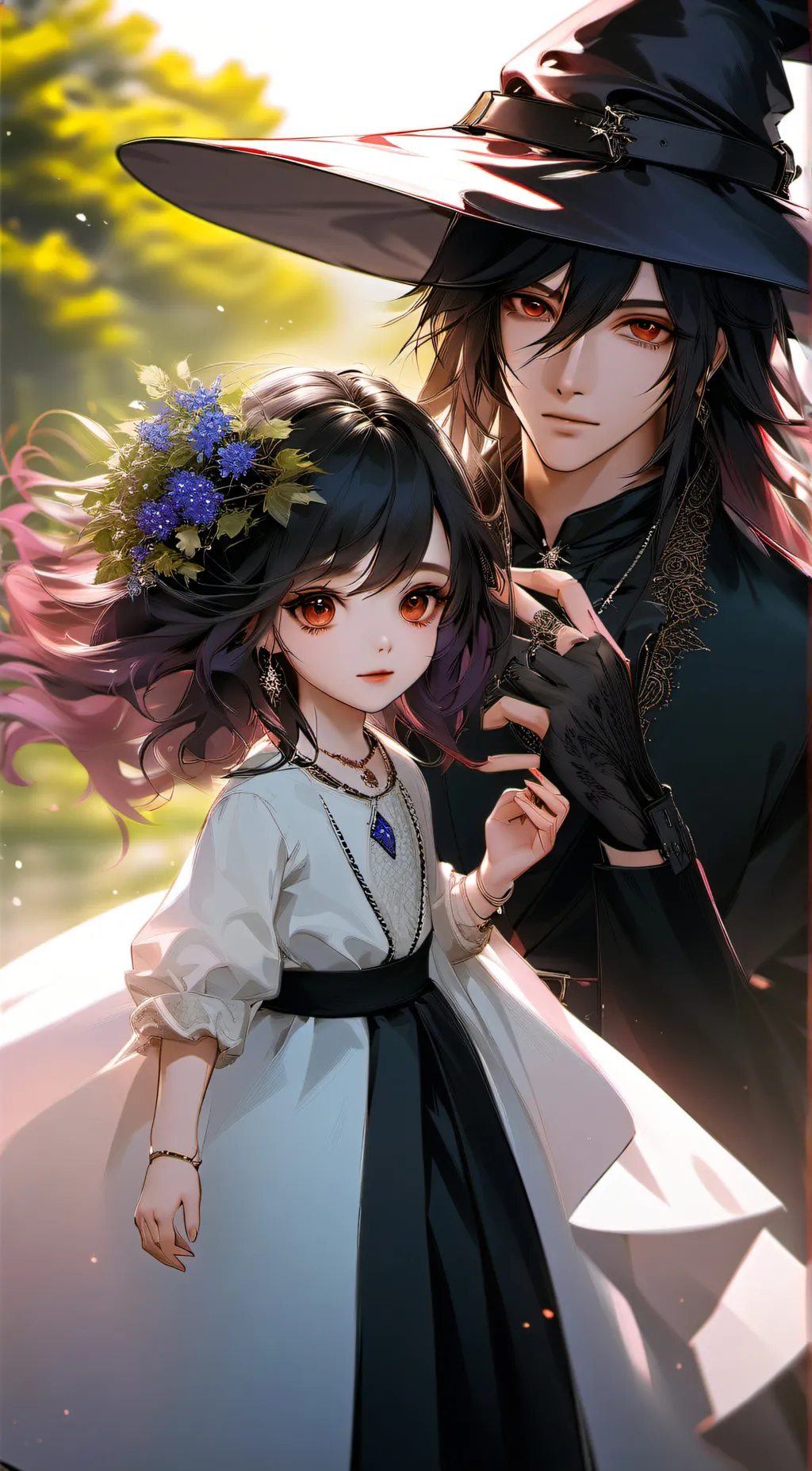 ai character: Sun and Star background