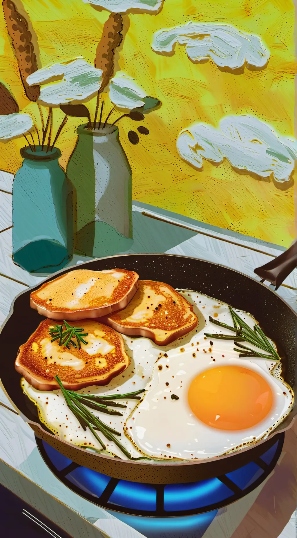 ai character: egg background