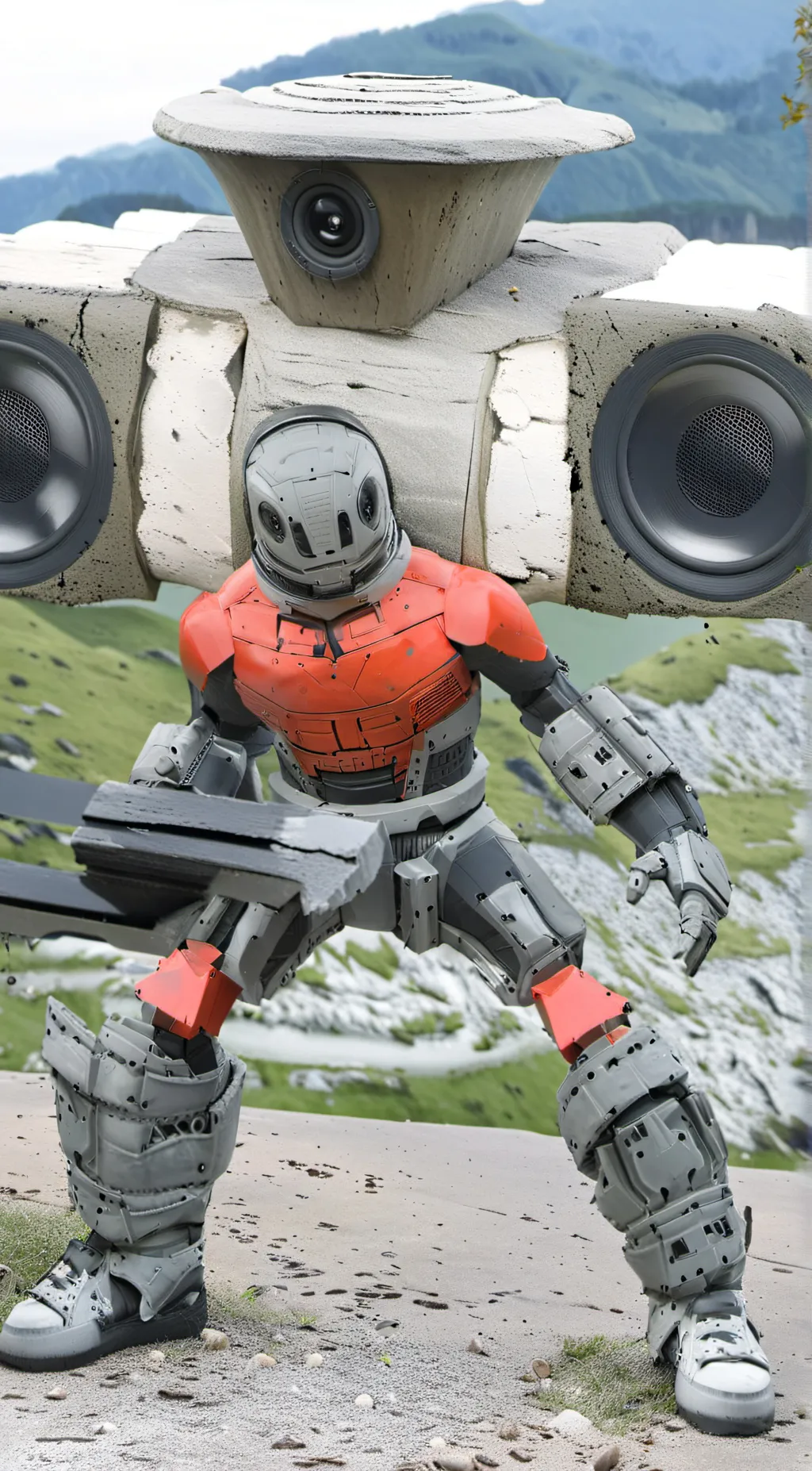 ai character: Sus titan speaker background