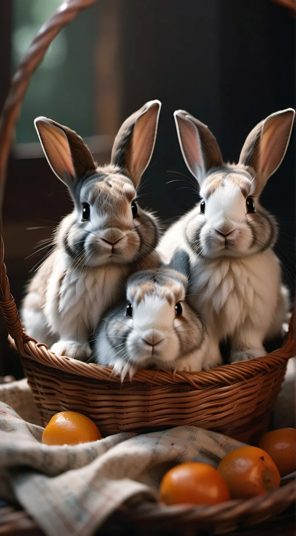 ai character: Shmol Bunnies :3 background