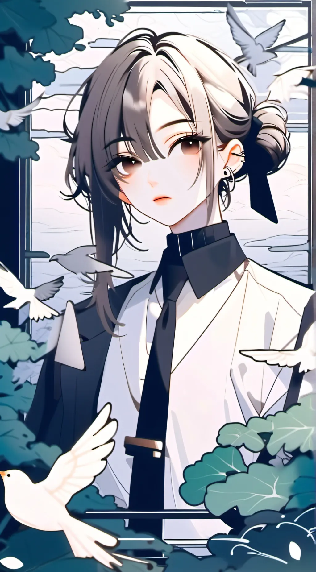 ai character: flor background