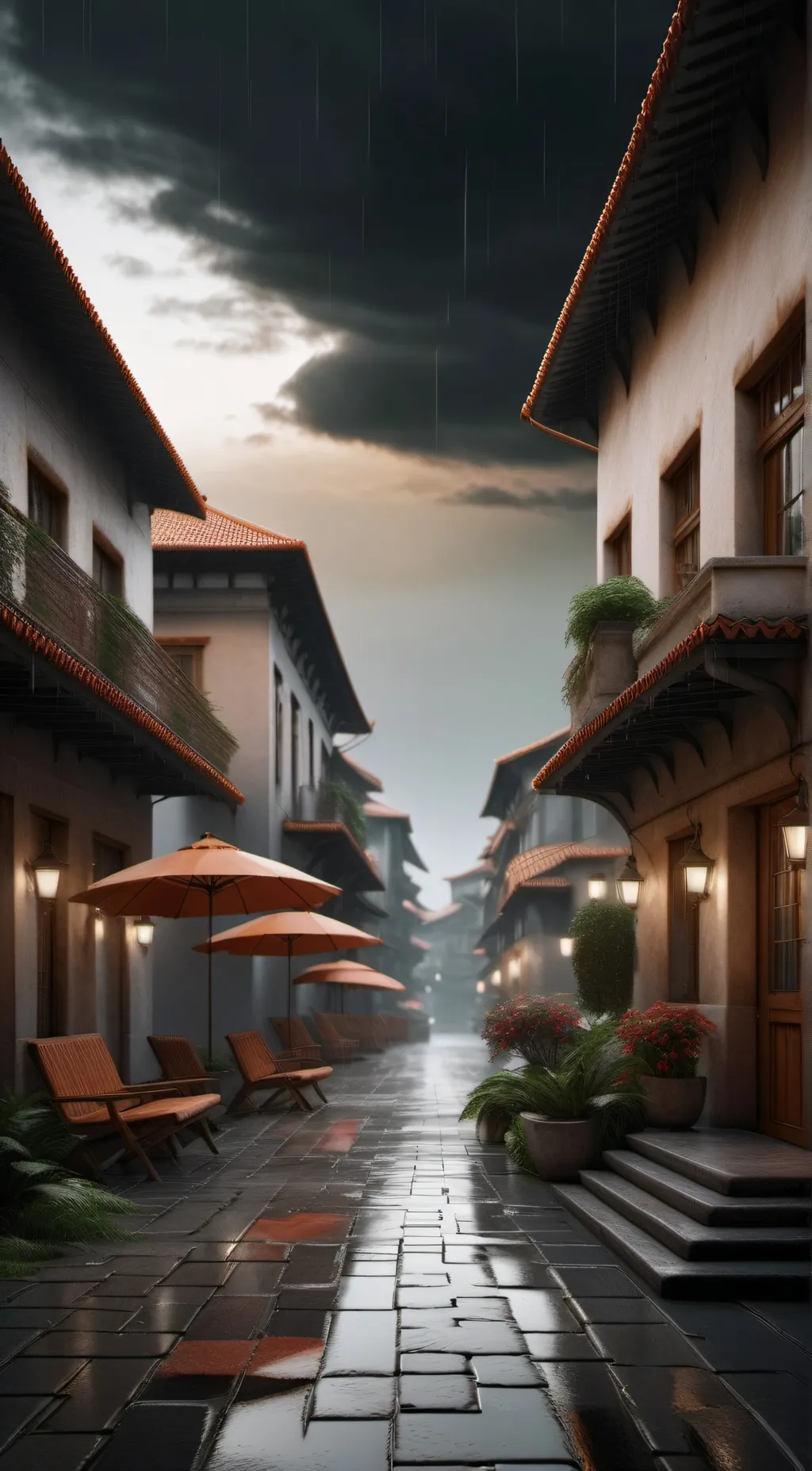 ai character: mha(rainy day) background