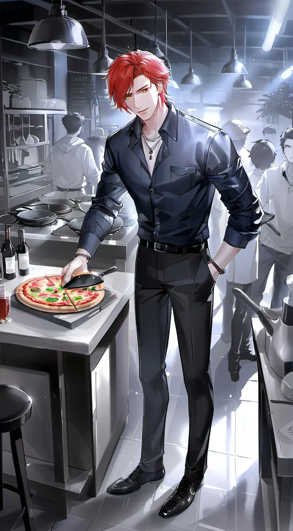 ai character: Uozo Merchant background