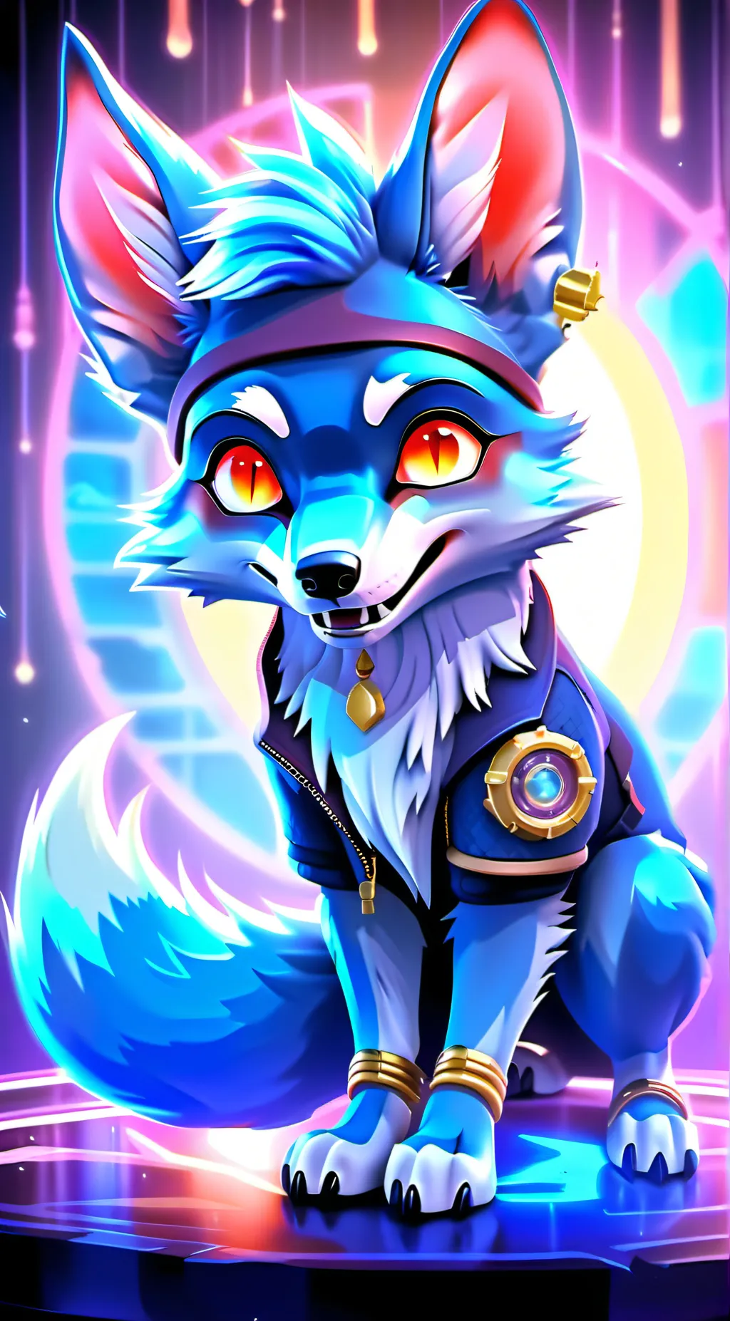 ai character: kaine fox background
