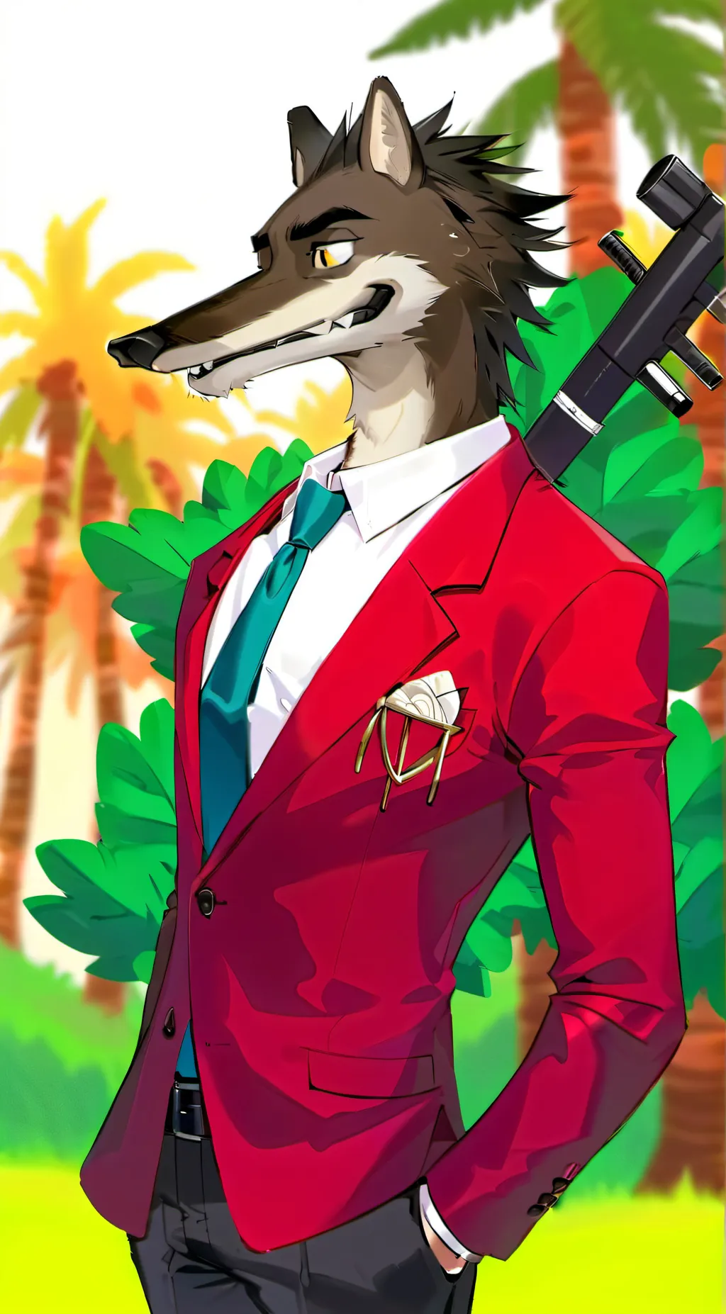 ai character: Pinstripe Potoroo  background