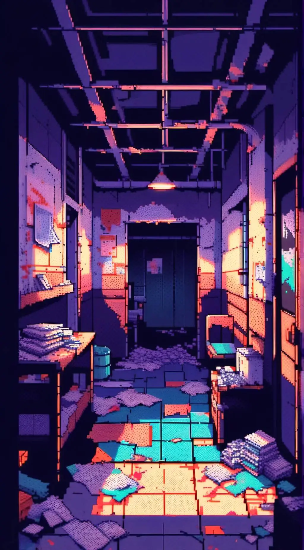 ai character: Abandoned Facility background