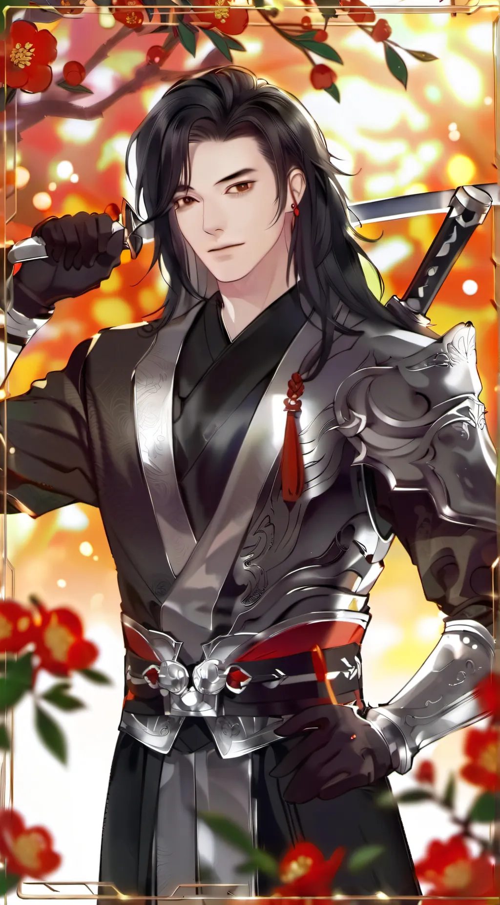 ai character: silver  background