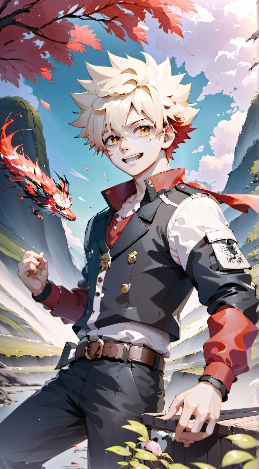 ai character: katsuki bakugo background