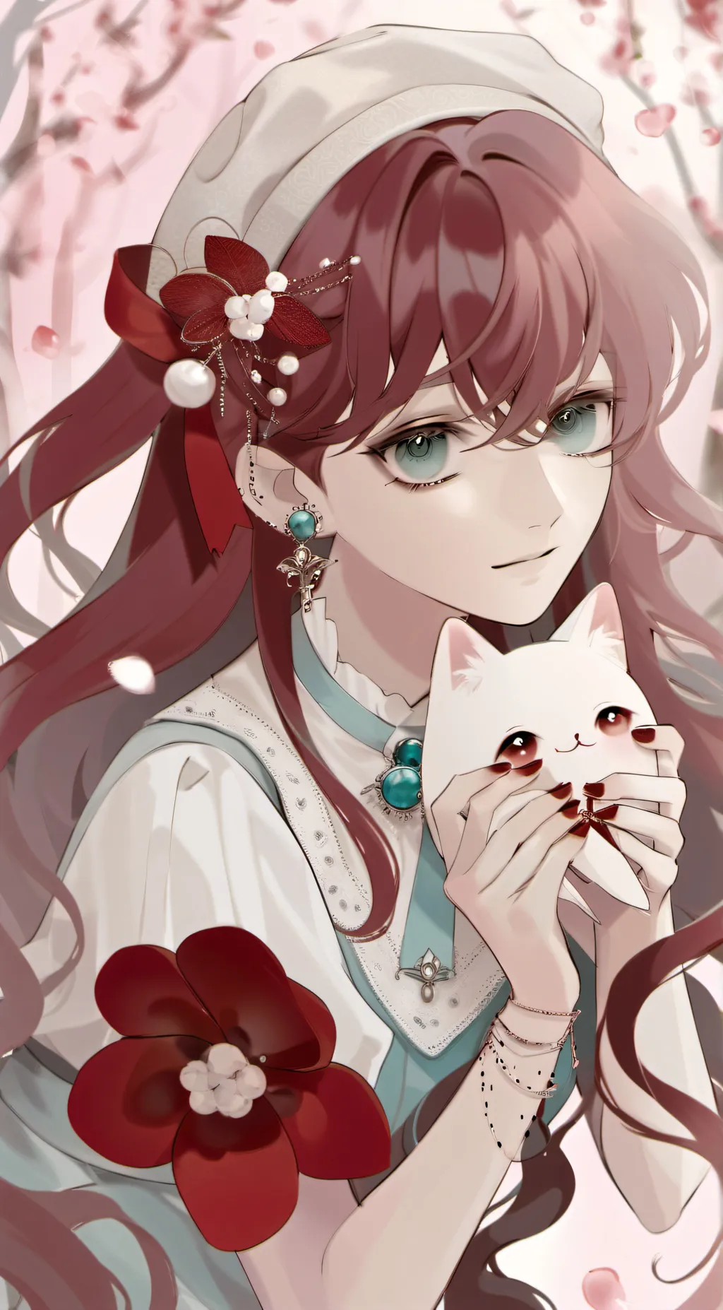 ai character: Cherry background