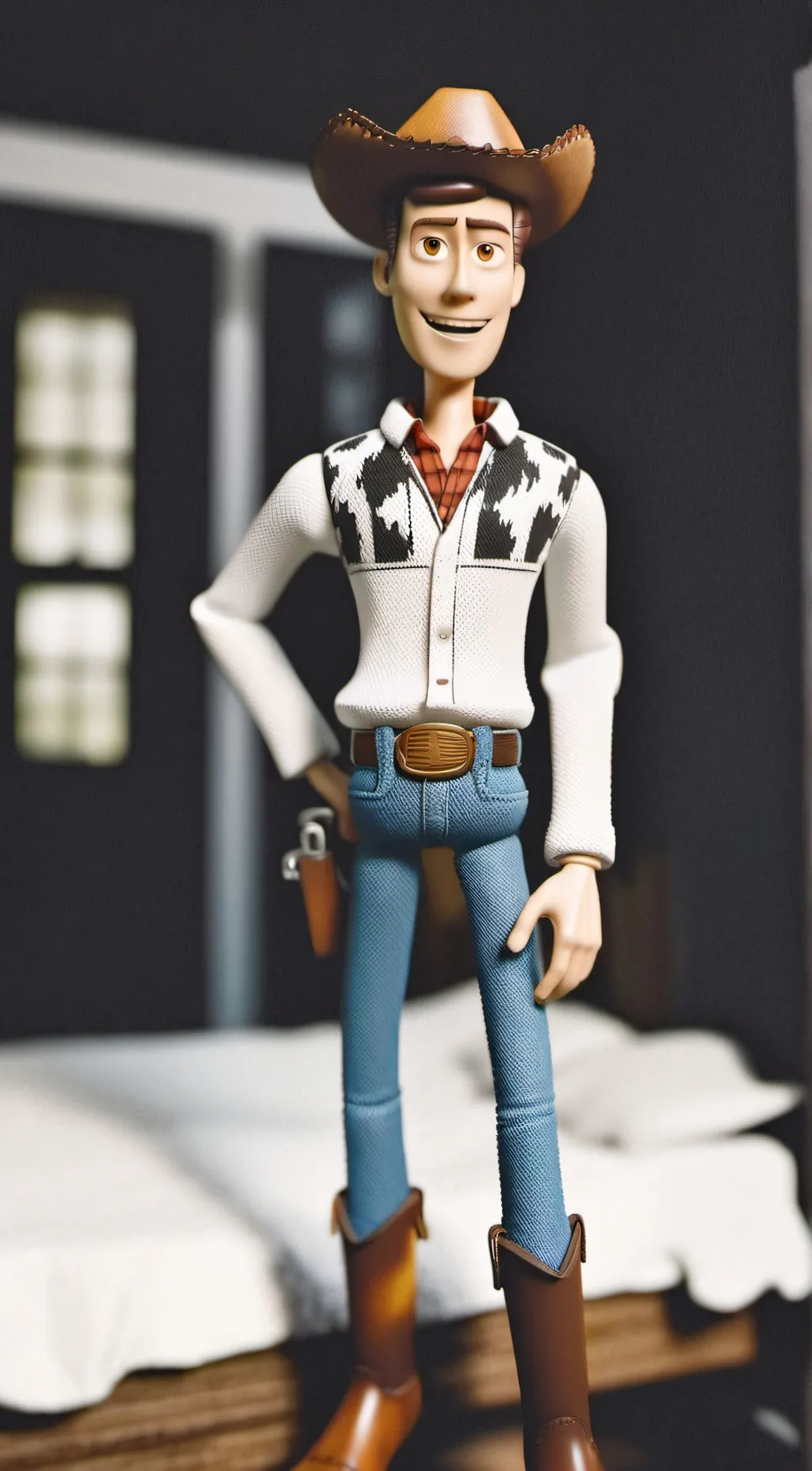 ai character: Woody Toy Story  background