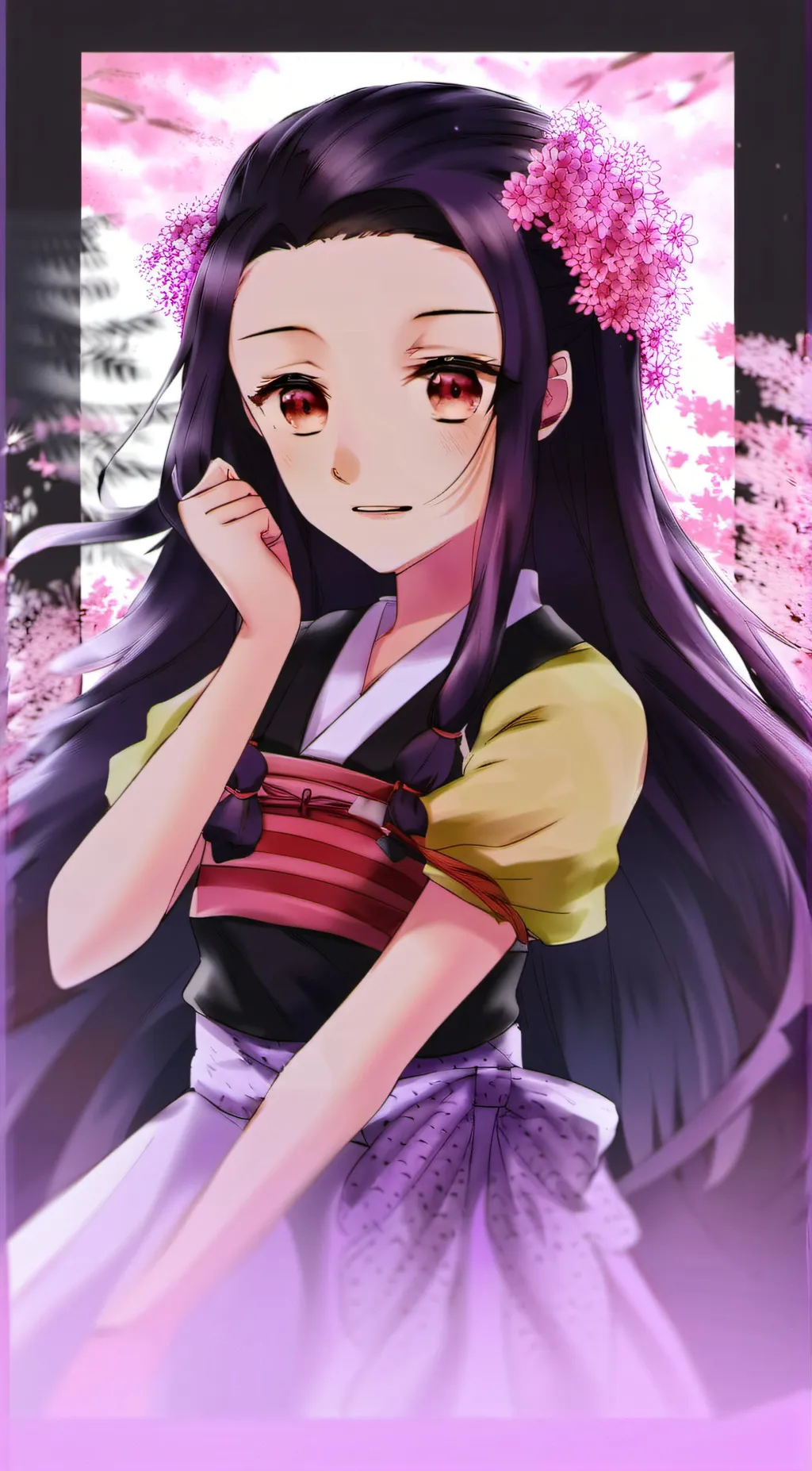 ai character: nezuko background