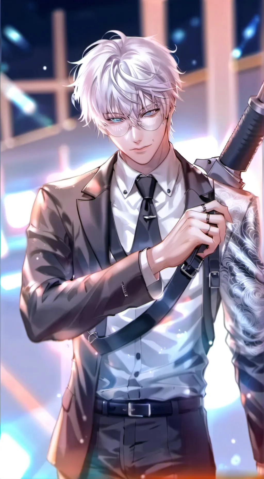 ai character: Agent White  background