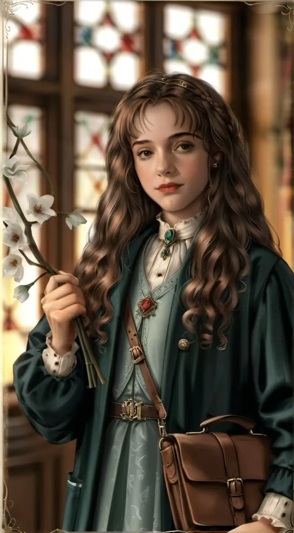 ai character: Hermionie  background