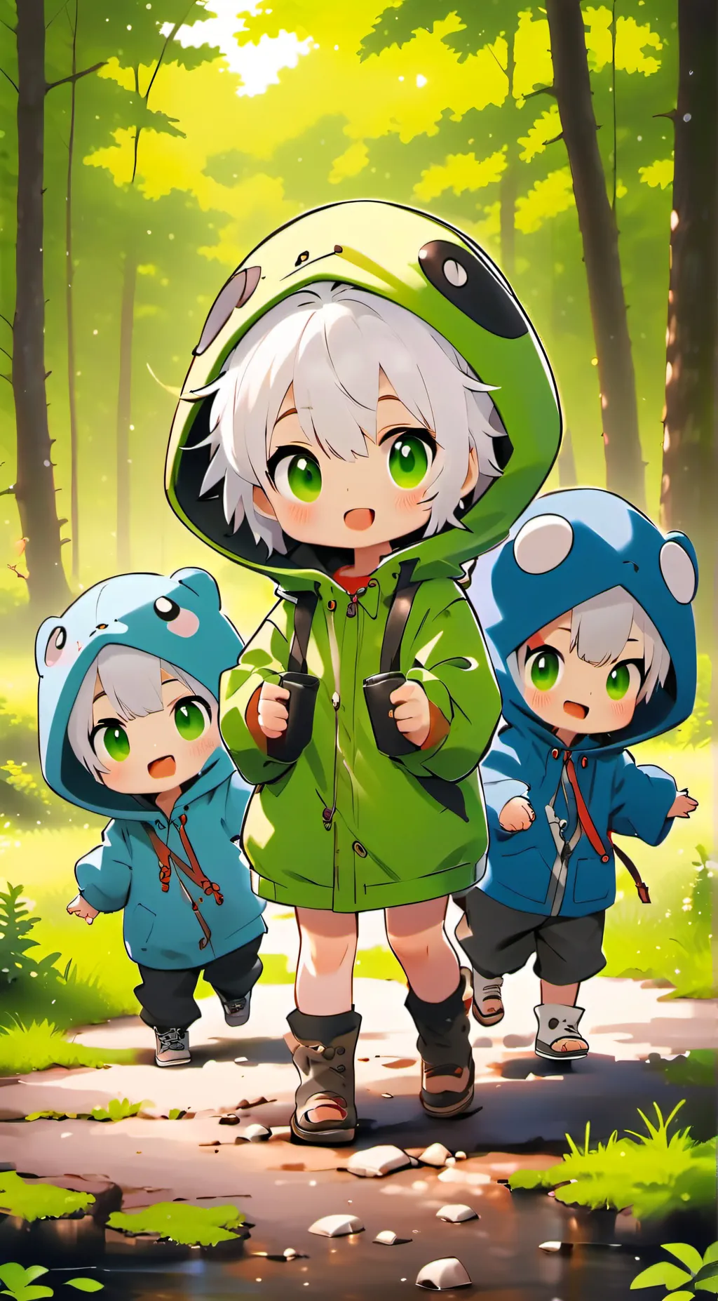 ai character: Izzie and Lexi,Eve background