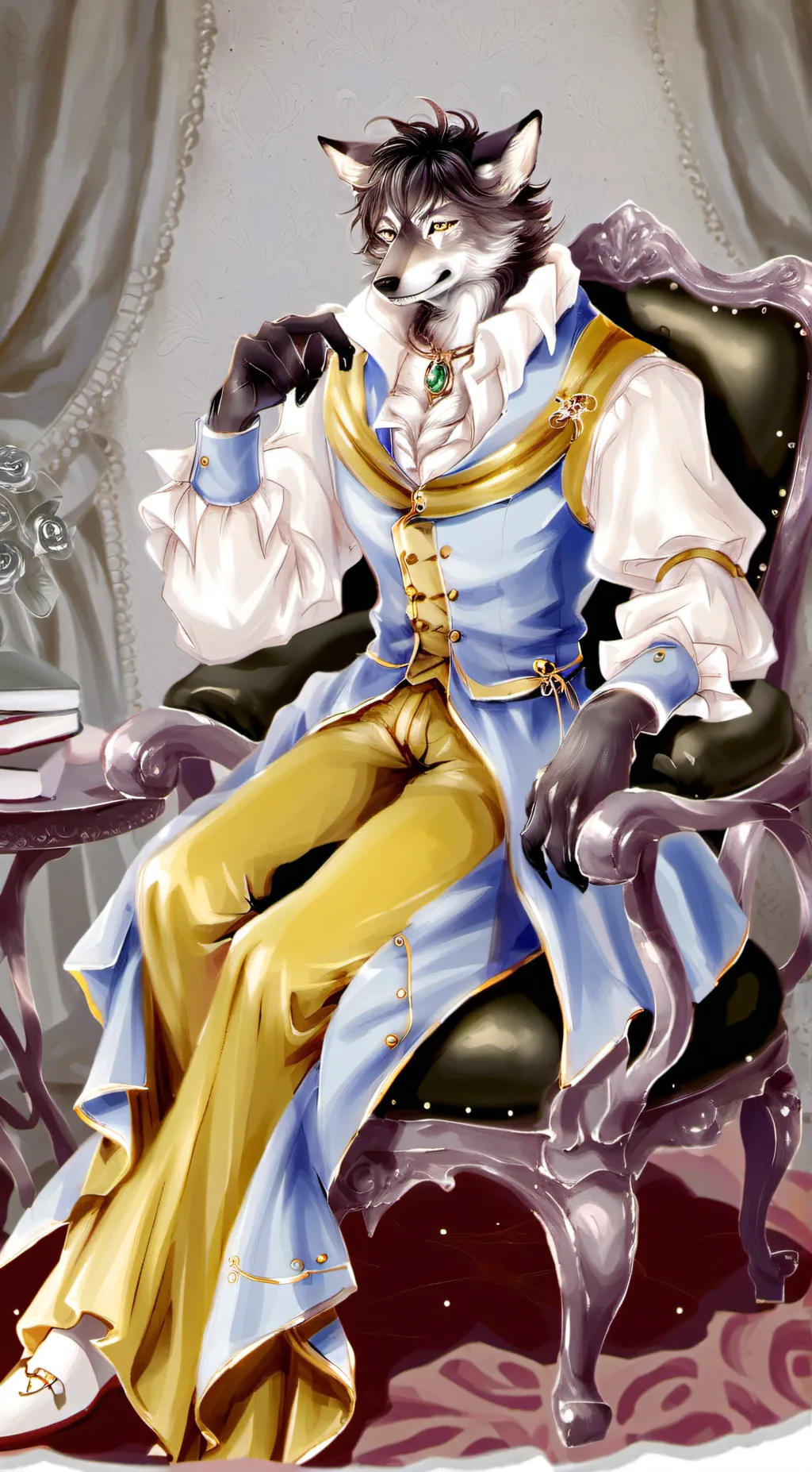 ai character: Prince Valentine  background