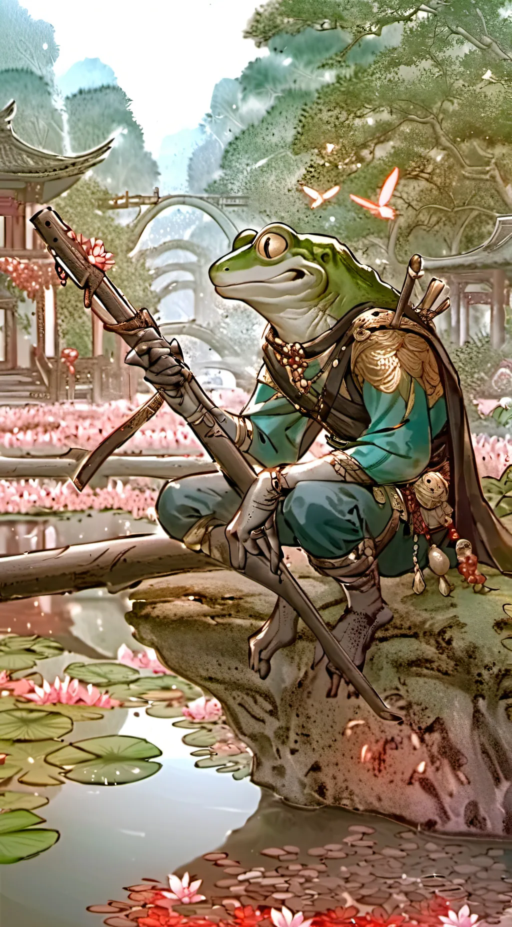 ai character: mr.frog background