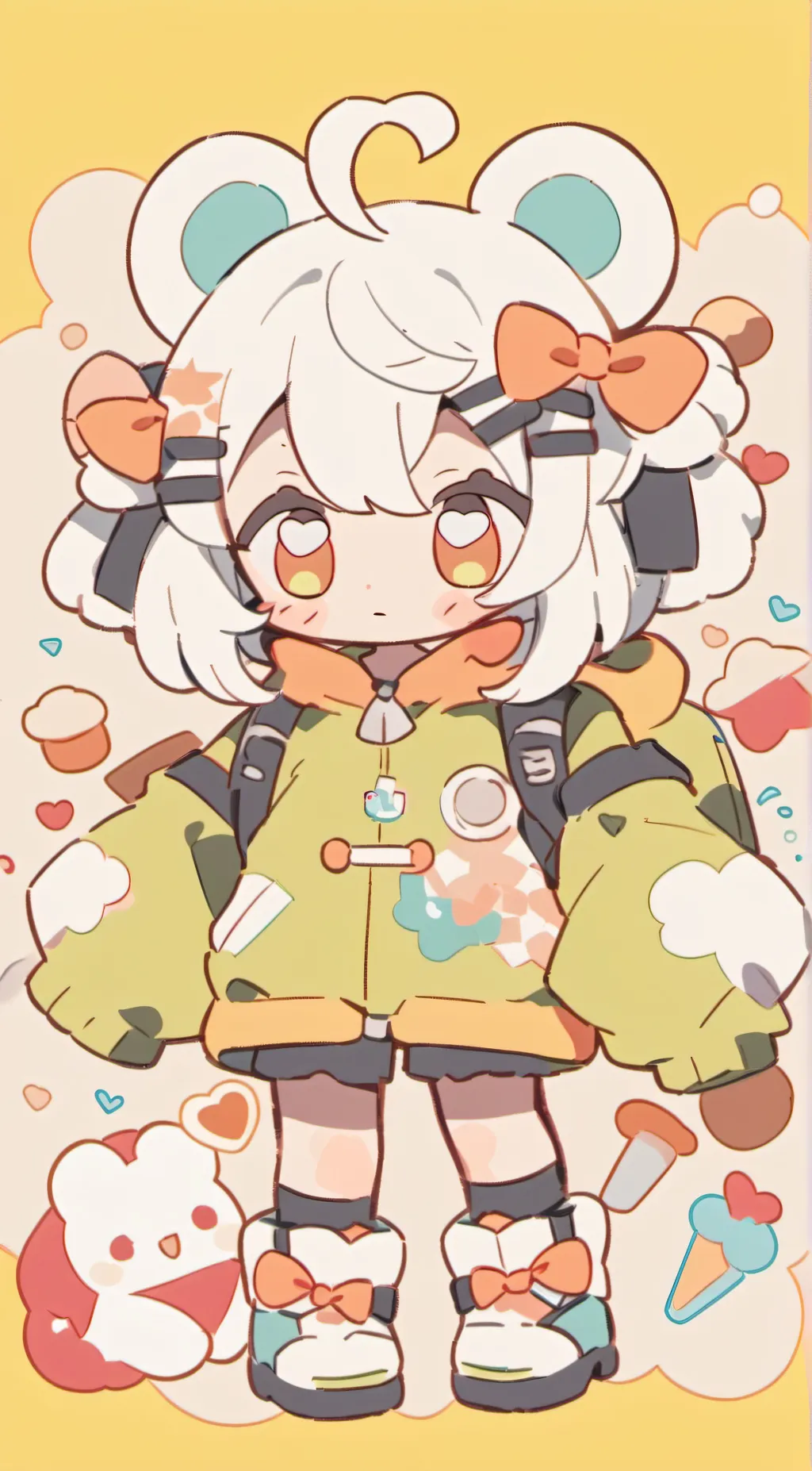 ai character: gacha heat background