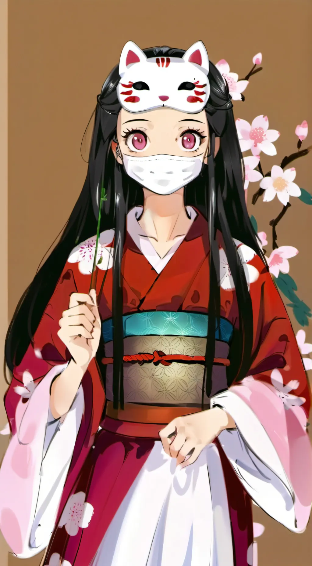 ai character: Nezuko background