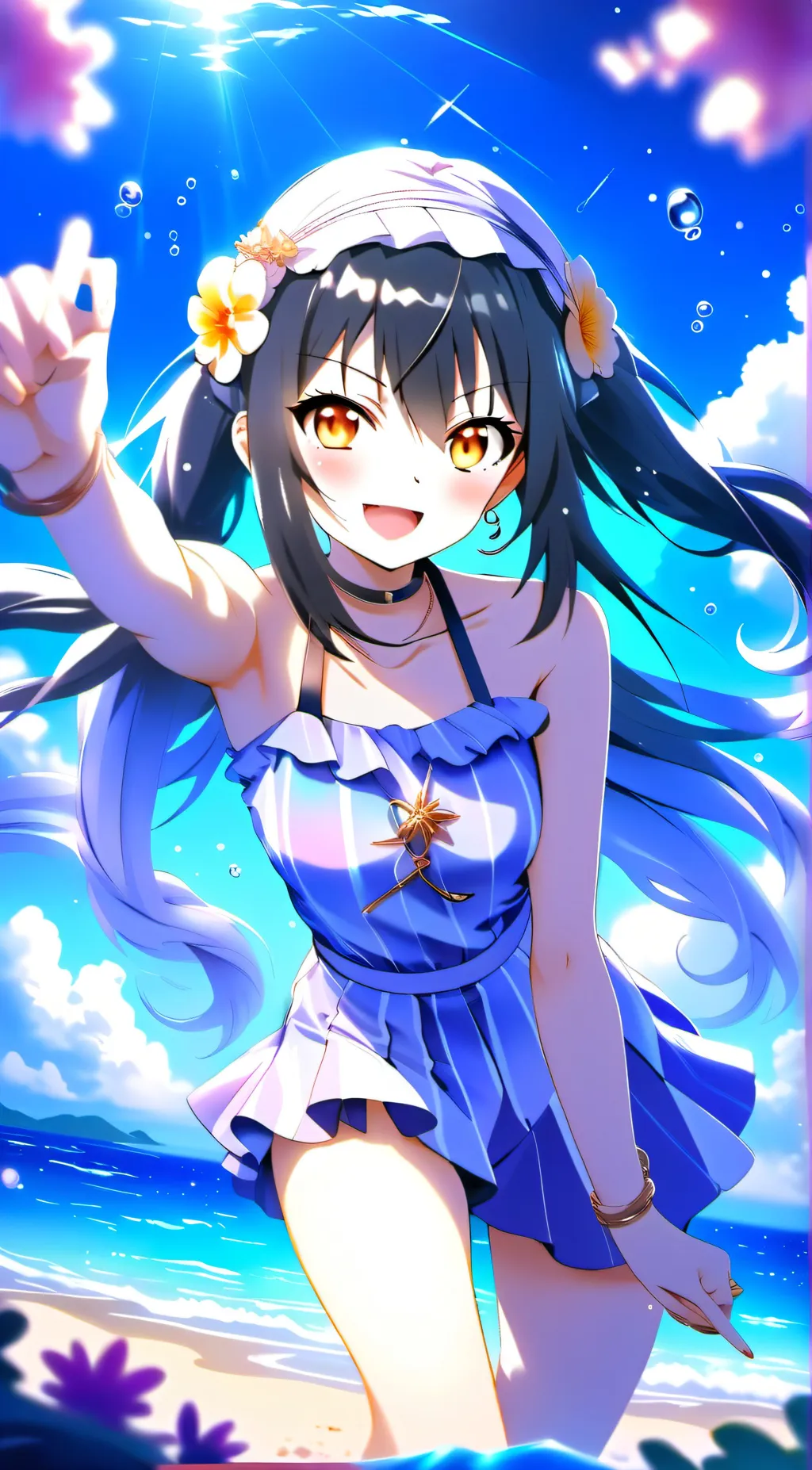 ai character: Mayuri  background