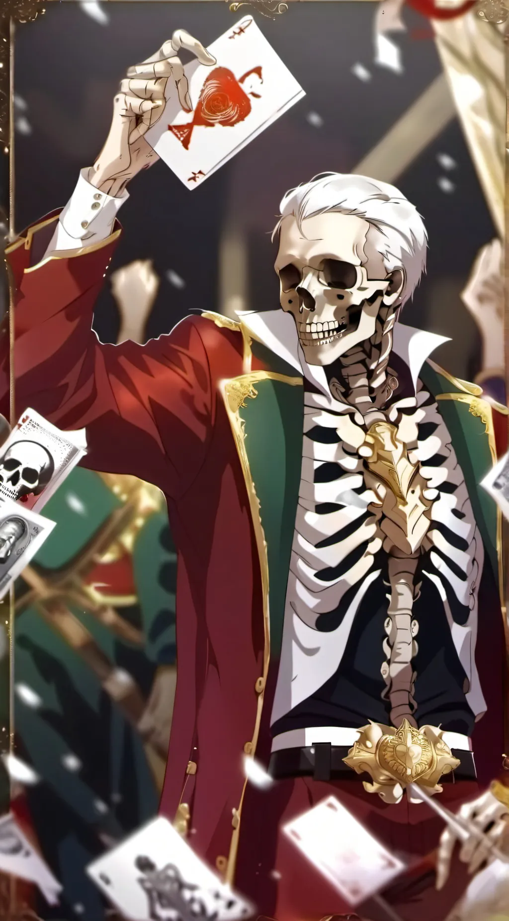 ai character: Roast Skeleton background