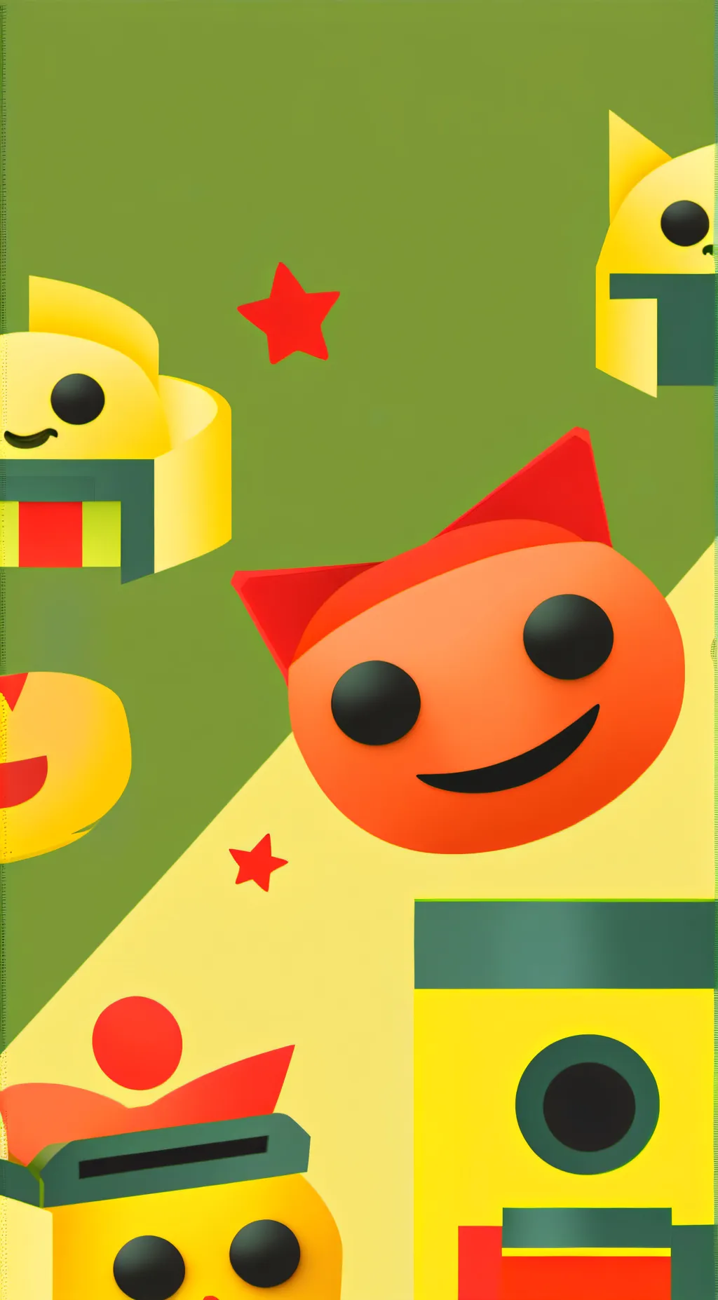 ai character: random emoji background