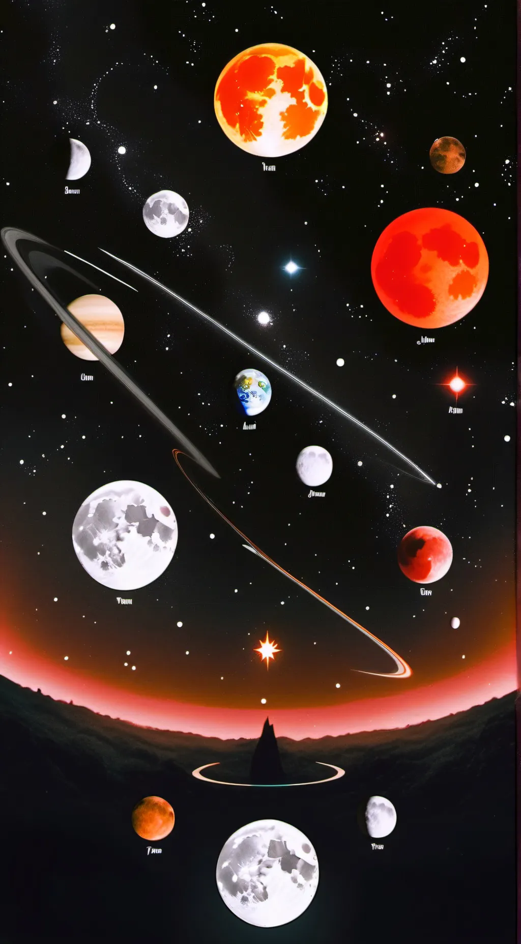 ai character: Sun and moon  background