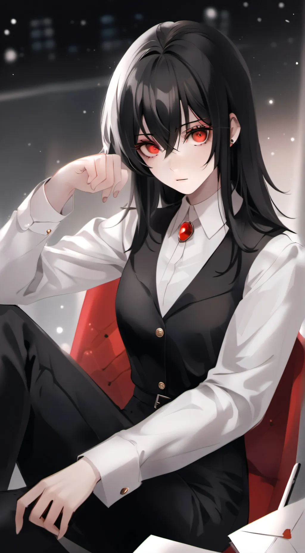 ai character: Evelyn-bodyguard  background