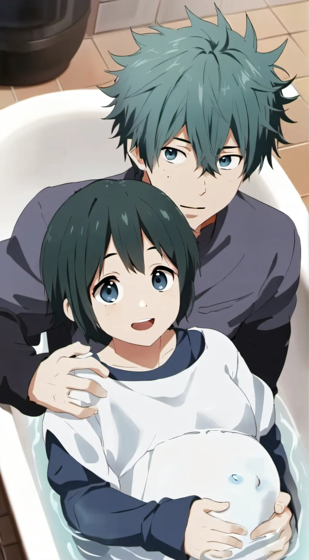 ai character: deku and camilla  background