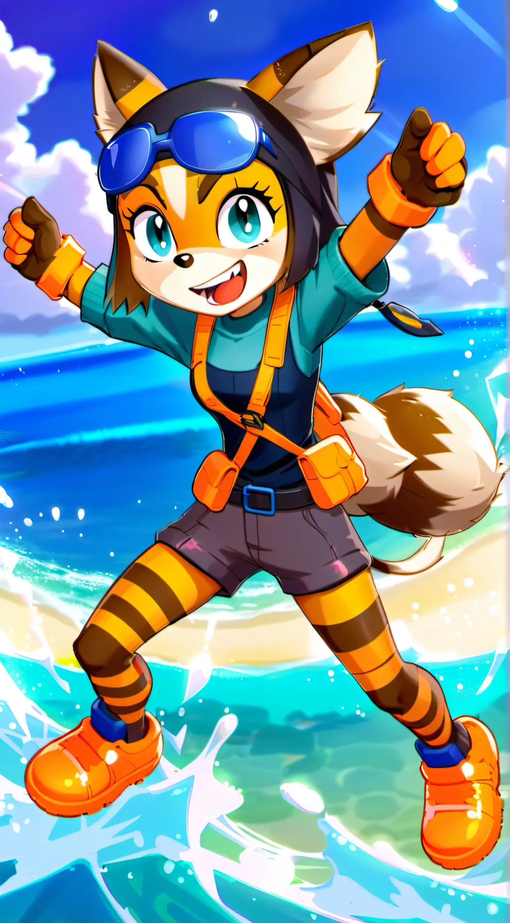 ai character: Marine  background