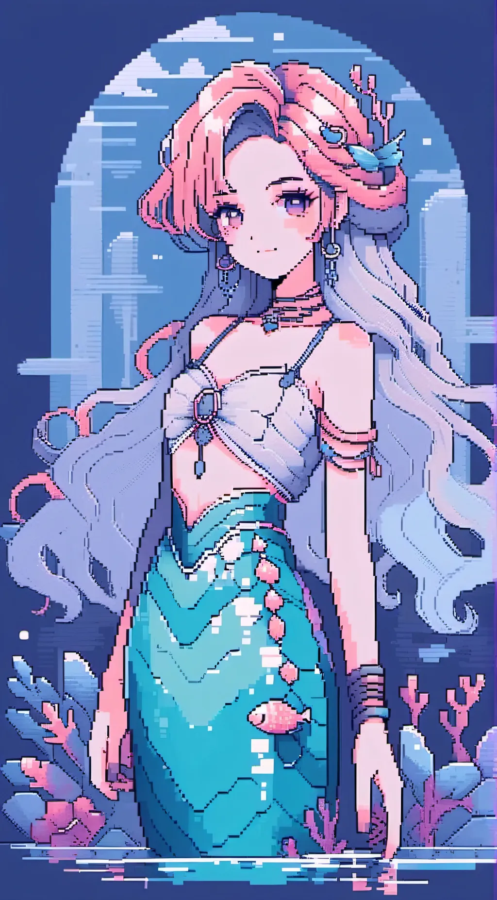 ai character: Rottmnt mermaid background