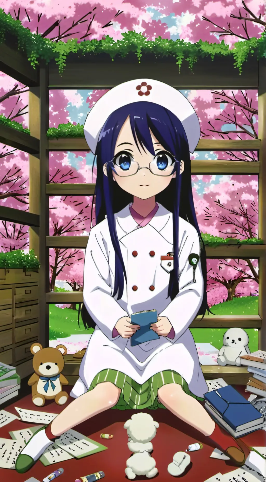 ai character: Dr Sakura  background