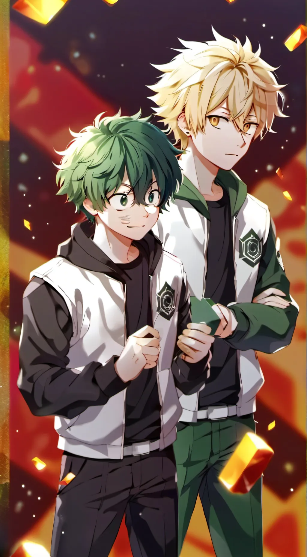 ai character: bakugou + bakudeku background