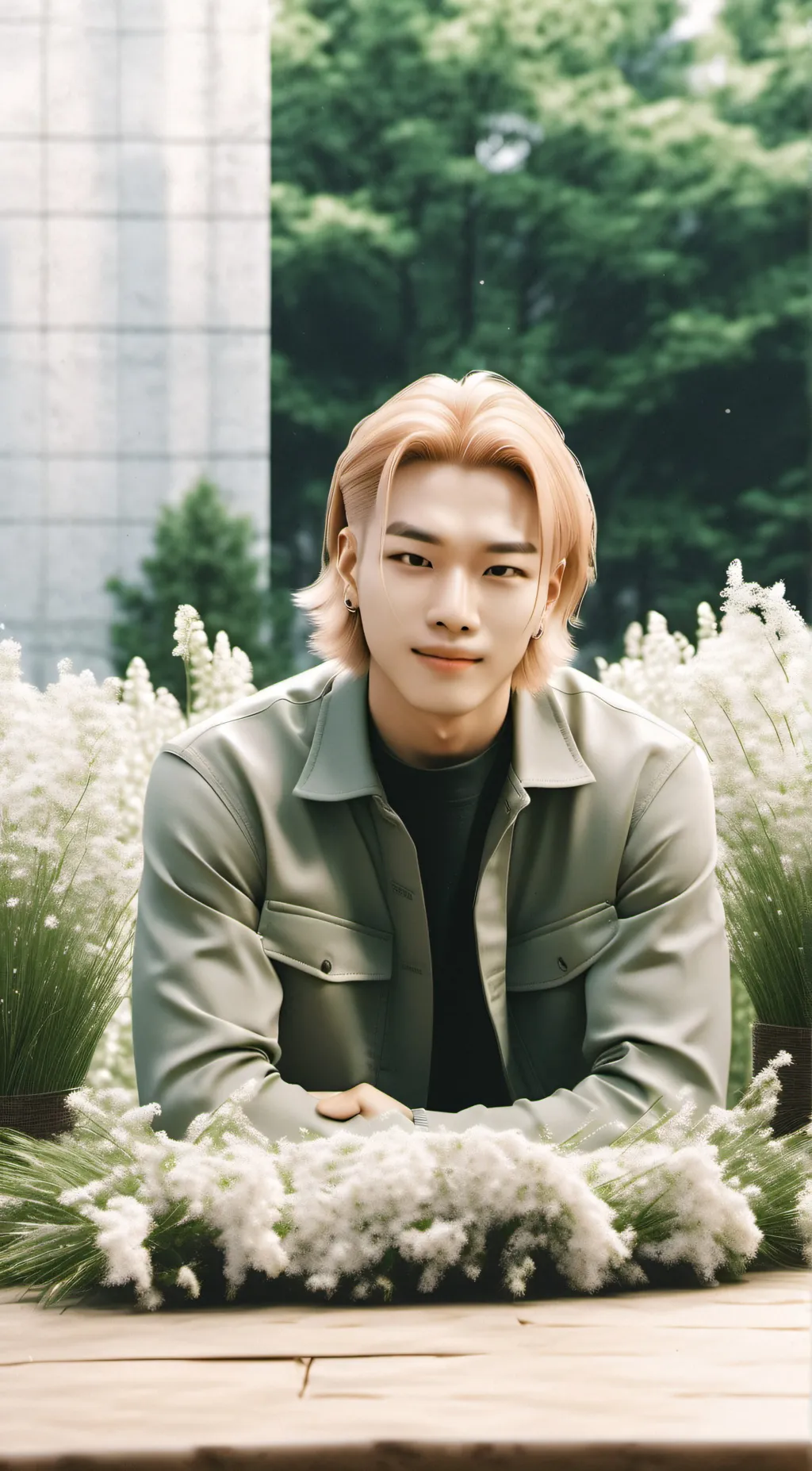 ai character: Hyunjin  background