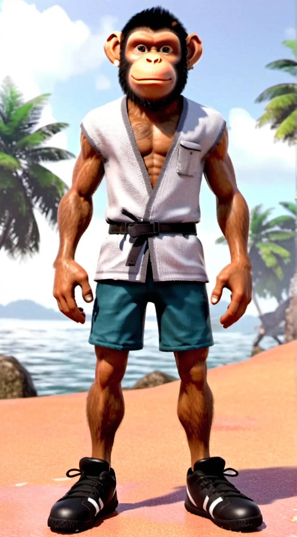 ai character: Mr. Monkey background