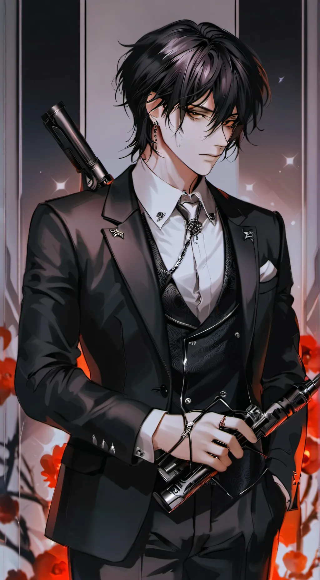 ai character: Agent black background