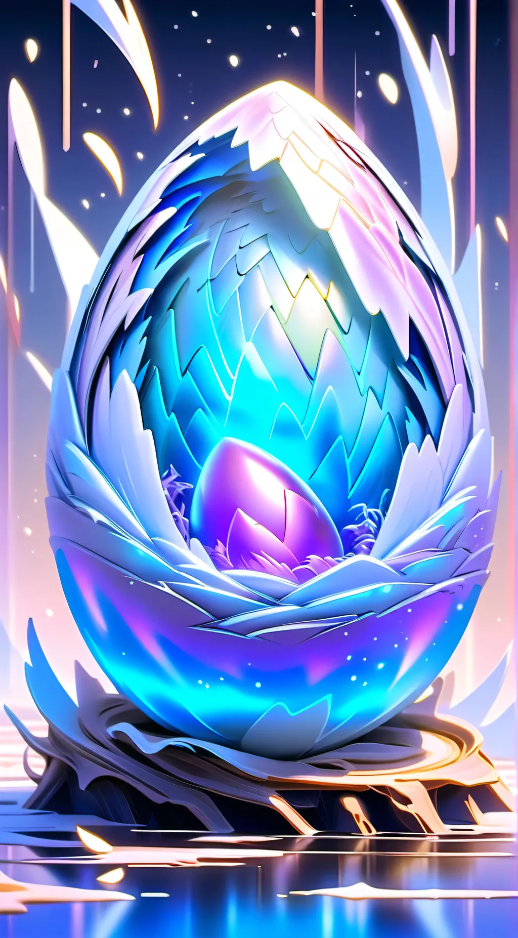 ai character: dragon egg background