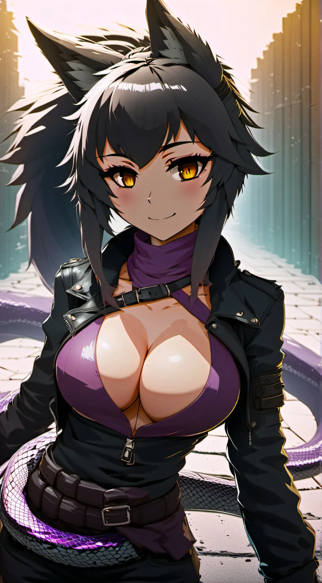 ai character: Snake wolf  background